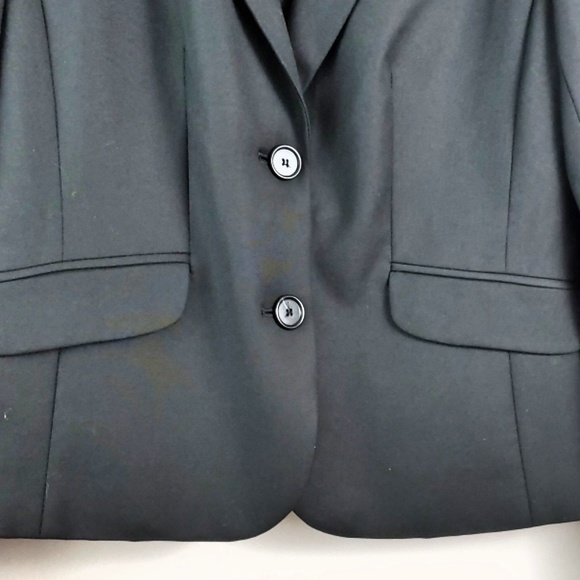 Ann Taylor LOFT Ruffle Detail Career Blazer Jacket - Picture 3 of 8